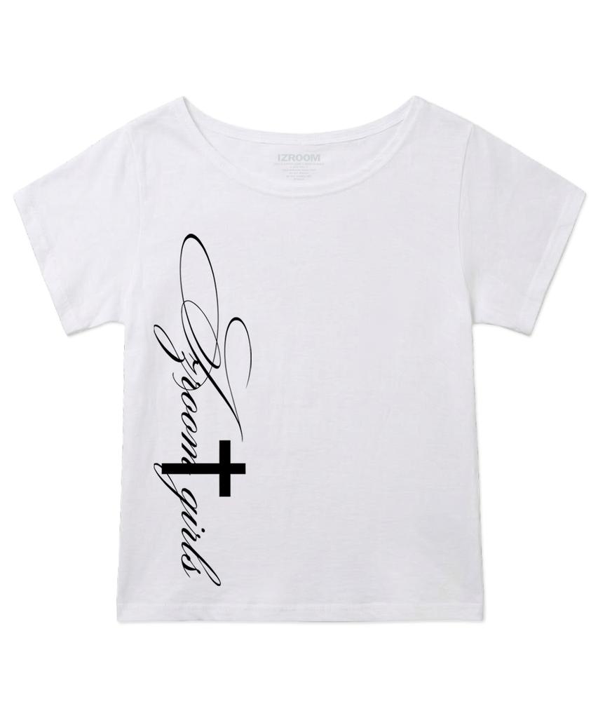 Ijeulum Girls Boat Neck Short Sleeve T-Shirt (White)