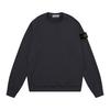 STONE Classic Solid Color Crewneck Sweatshirt Men Women Casual Long Sleeve Pullover With Badge Loose Fit Teenagers