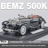 1:32 Mercedes Benz 500K 1936 Classic Alloy Metal Diecast Model Car Sound & Light Hobby Collectibles Birthday Gifts For Boyfriend