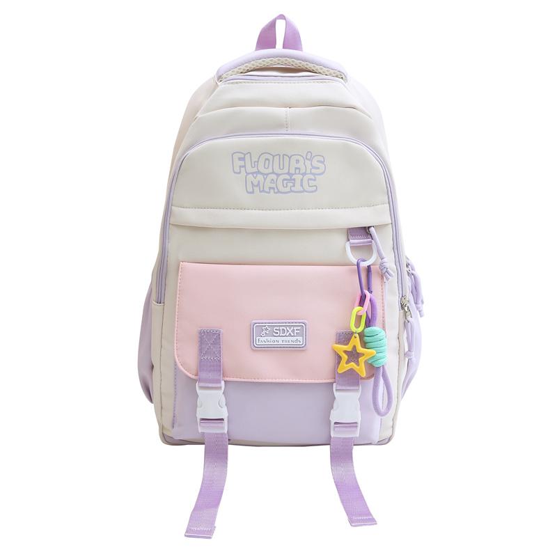 Рюкзак с цветными блоками большой вместимости — фото 23