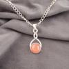 Peach Moonstone Gemstone Jewelry, 925 Solid Sterling Silver Pendant, Handmade Gorgeous Silver Pendant, For Wedding Gift