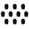 LeTradeJP Mini Microphone Sponge, Set of 10, for Intercoms, Microphone Covers, Loudspeakers, Noise Reduction, Black (30mm X 22mm, Inner Diameter 8mm)