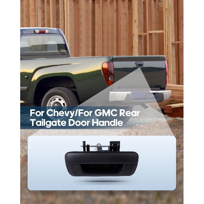 ECCPP Exterior Door Handle 2004-2012 for Chevy for Colorado,2008-2012 for GMC for Canyon Outer Replacement Rear Tailgate Door Handle 1pc Black