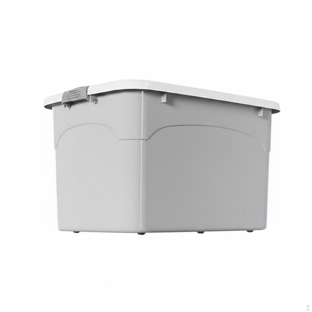 Large Plastic Storage Box, Rolling Organizer Bin, High Capacity for Home 68*49*40cm Blue