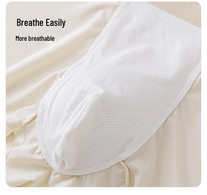 Men's Ice Silk Satin Antibacterial Boxer Briefs - Lightweight, Silky Soft, Nude Feel