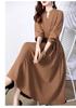 Vilaria Autumn Long Sleeve Dress with Flattering Stylish and Casual for Spring and Summer Women's A-Line V-Neck, Fit,