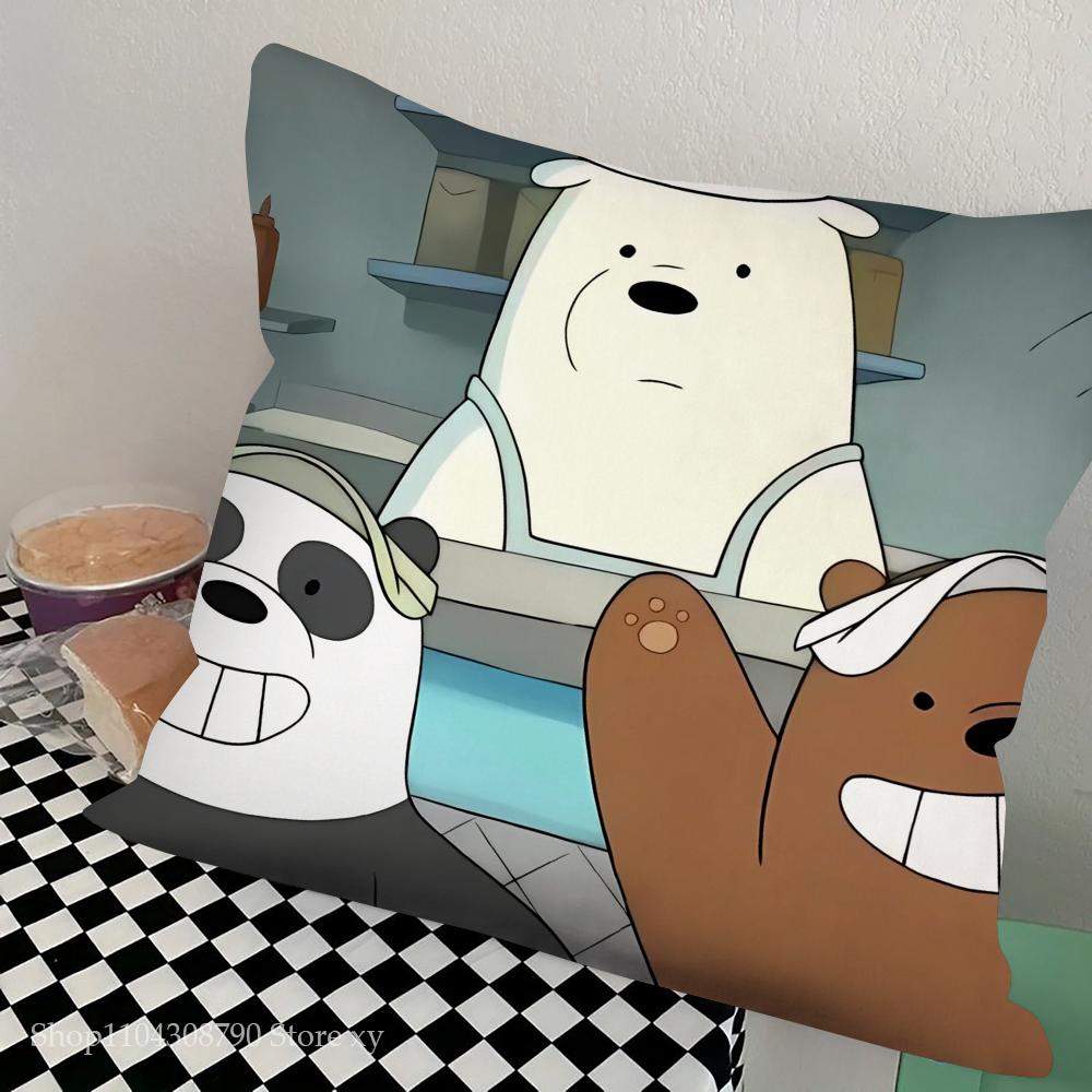 My B-Bare B-Niedźwiadki Kreskówkowe Bajki Poszewka na Poduszkę Kwadratowa Poduszka Sypialnia Sofa Wypoczynek Komfortowa Poduszka Salon Dekoracja Domu
