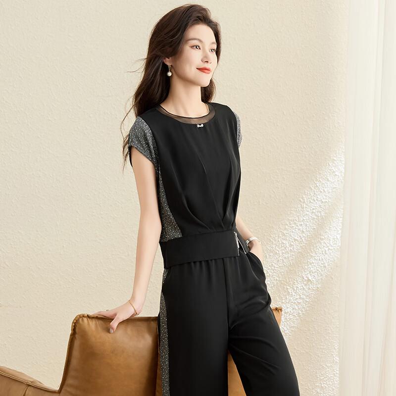 Kebell Women's Elegant Short-Sleeve Two-Piece Set