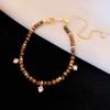 Vintage Maillard Transfer Beads, Natural Tiger's Eye Stone Bracelet, Light Luxury High-end Bracelet, Niche Design Jewelry Women