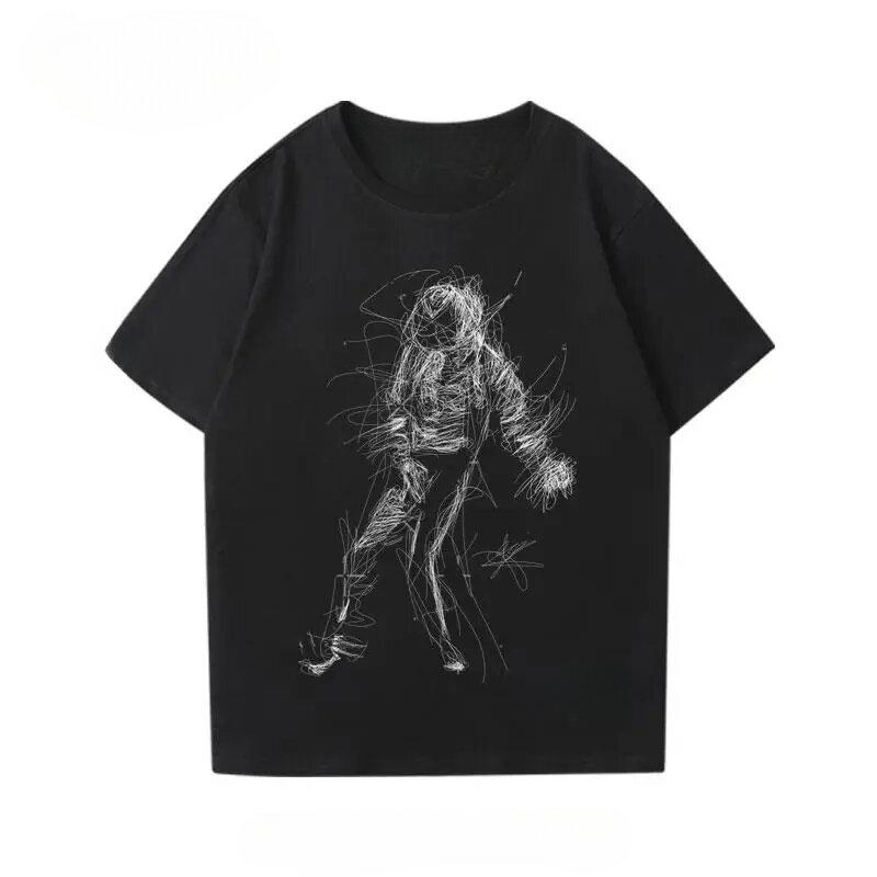 Michael Jackson MJ King of Pop Music new Unisexs 2026 new summer TShirt Unisex ONeck Cotton Short Sleeve Y2k Fashion Popular