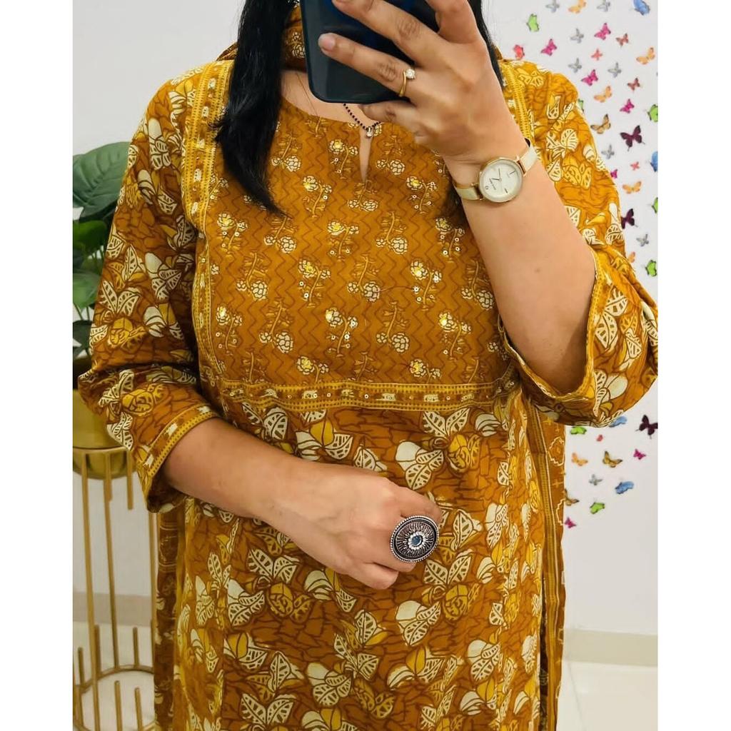 Indian Bollywood Top Tunic Kurti Pant Dupatta Set Women Designer Salwar Suit VF-20234