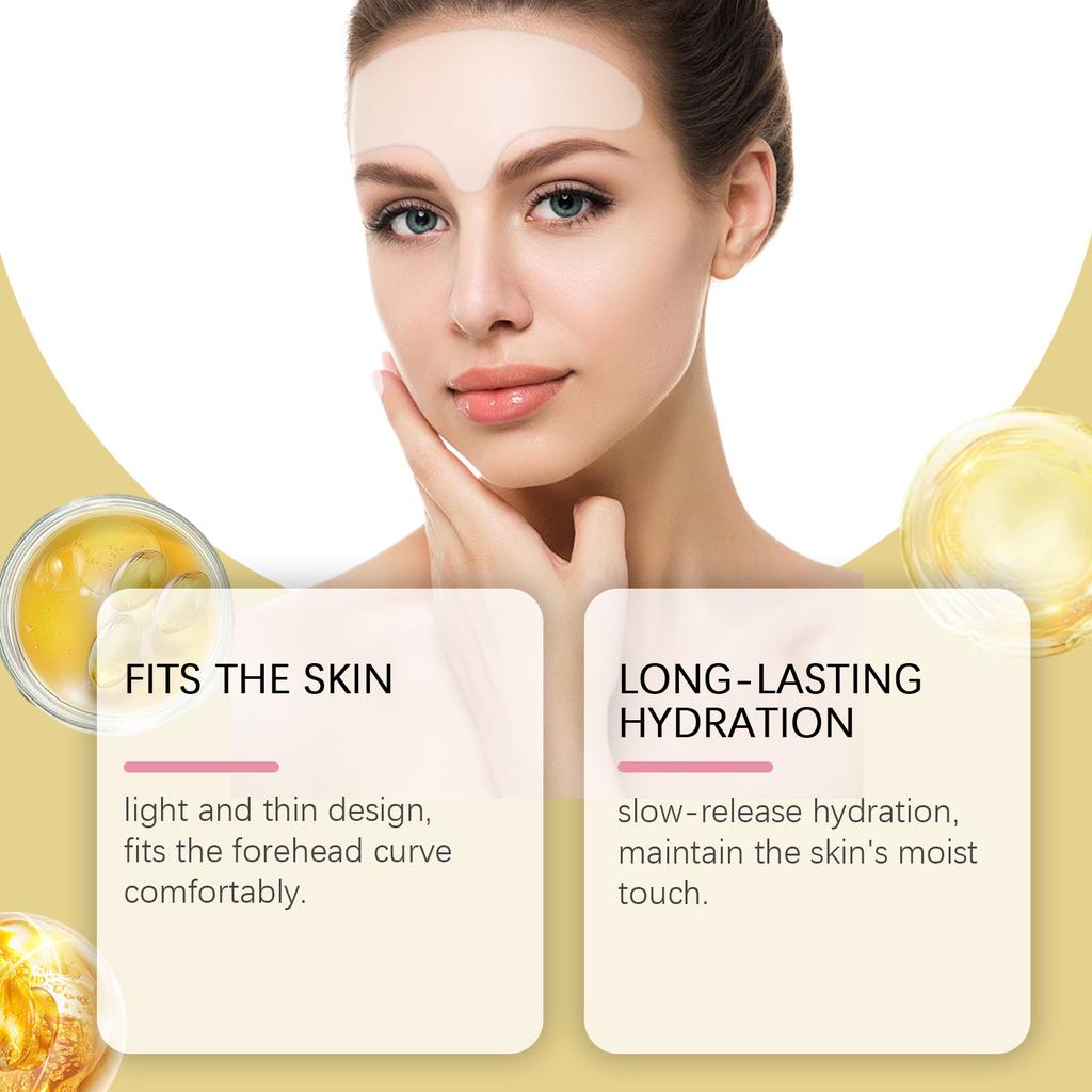 Collagen Forehead Wrinkle Patches Firming Lifting Anti-Wrinkle Fade and Smooth Fine Lines Reduce Dryness Tightening Skin Care