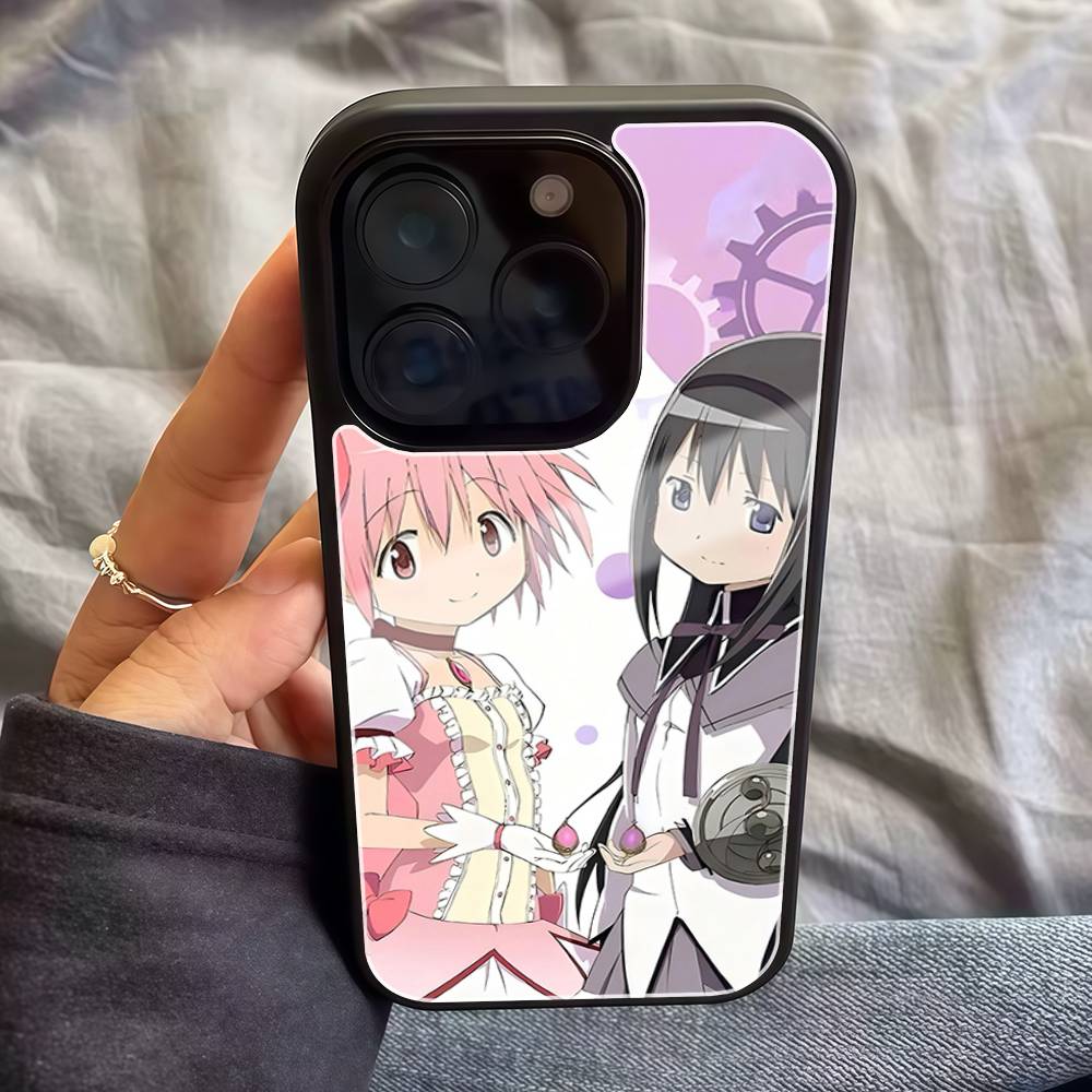 P-Puella Magi Madoka Magica Phone Case For IPhone 17 Air 16 E Pro Max 15 14 13 Mini 12 Pro 11 Max Plus Black Cover