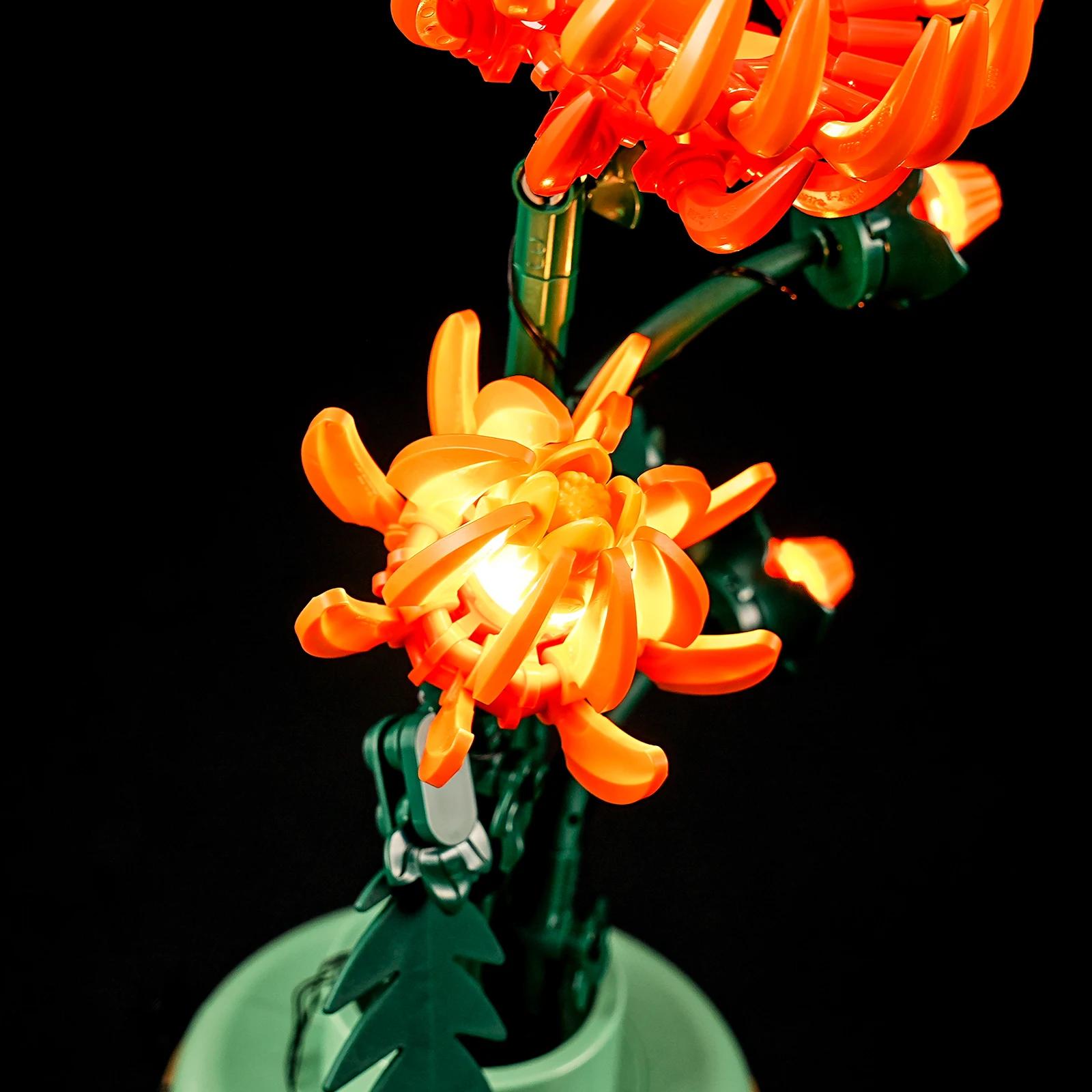 

Набор светодиодной подсветки для цветка хризантемы для 10368 Коллекция ботаники The Creator Не включает строительный блок (Только комплект освещения)