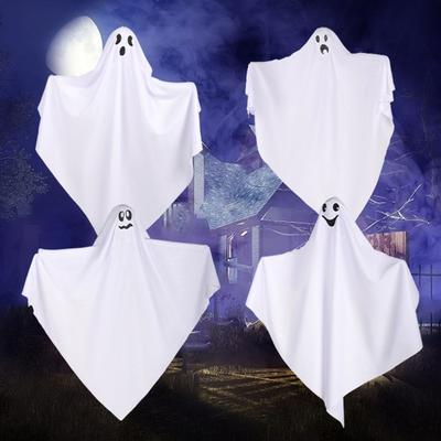 Halloween Hanging Ghost Spooky LED Light Up Battery Operated Flying Ghost Outdoor Decoration for Haunted House Party Prop