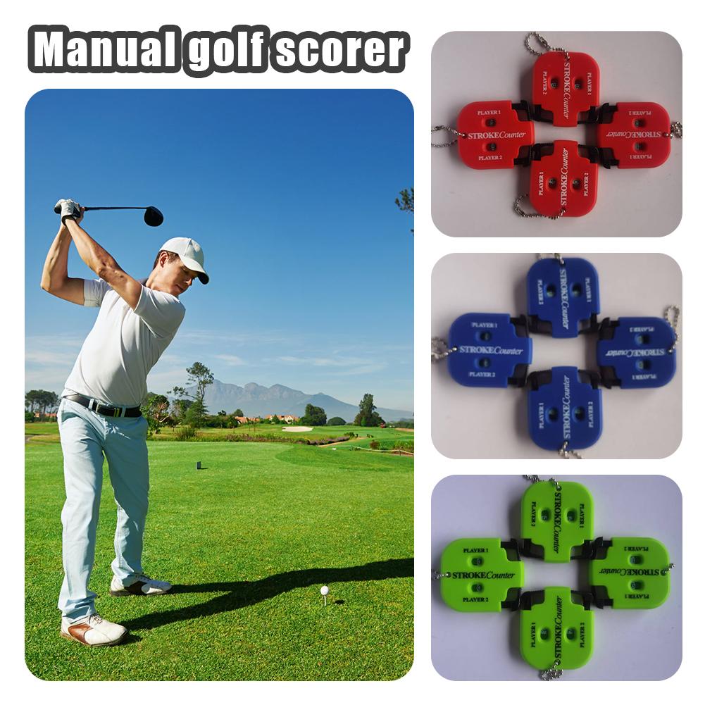 Mini Handy Golf Shot Count Stroke Putt Score Counter Two Digits Scoring Keeper With Key Chain Golf Accessorie Golf Training Aids