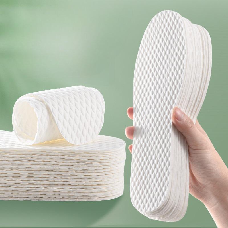 10 Pairs Antibacterial and Deodorizing Disposable Insoles for Women Sweat-absorbing and Breathable Summer Sock-free Insoles