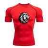 Men's Compression Athletic T-Shirt, Roaring Lion Head Print