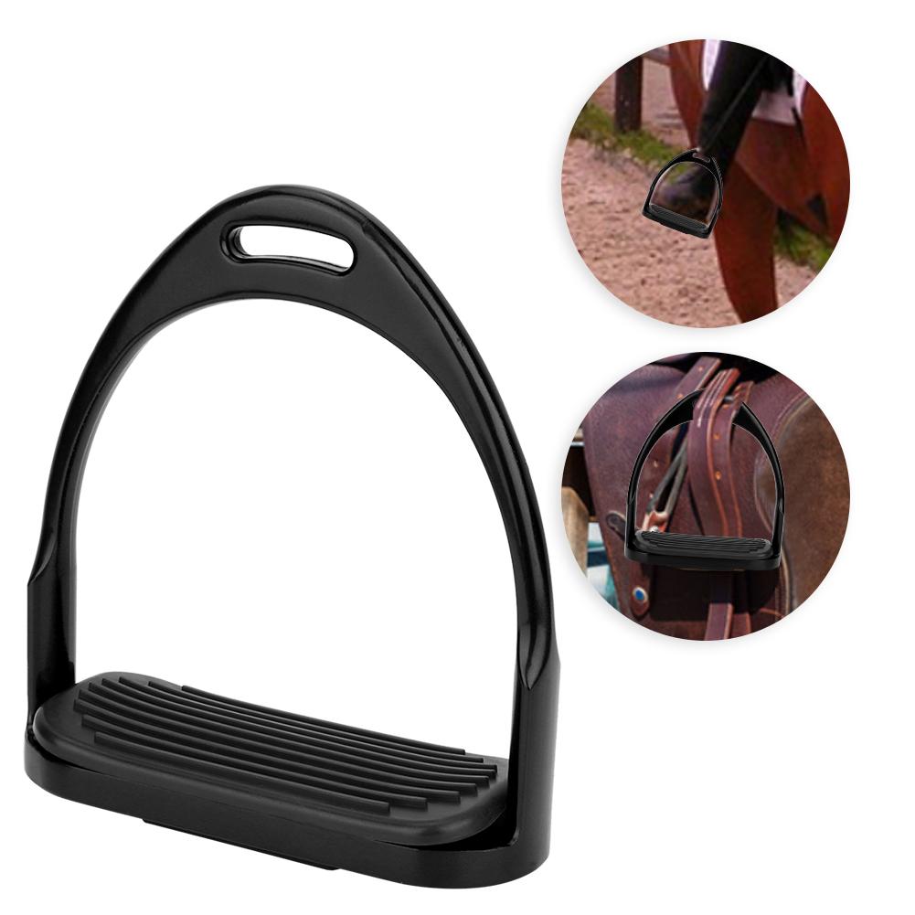 Colorful Horse Riding Stirrup Anti rust Lightweight Equestrian Aluminum Stirrup (black)