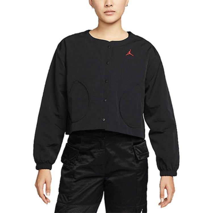 (WMNS) Air Jordan SS22 Sports Training Casual Jacket Black Women s DN4417-010 M