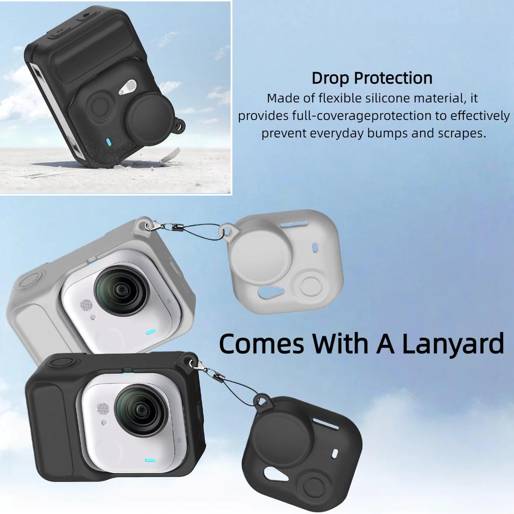 For Insta360 GO Ultra Silicone Case for Insta 360 Ultra Action Camera Protective Cover With Lens Protection Film Accessories