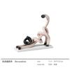 Wabi Sabi Wind Twisted Line Resin Cat Fun Abstract Animal Ornament Sample Living Room Desktop Decoration 1PC
