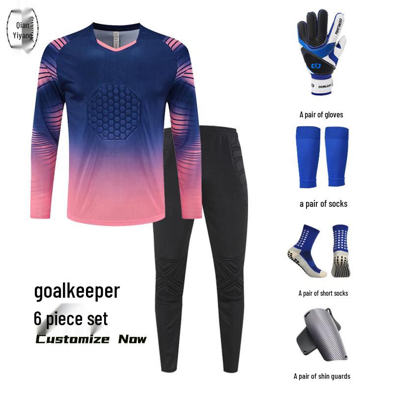 Adult Padded Long Sleeve Soccer Goalkeeper Kit S