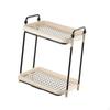 Cup Drying Rack Multifunctional Bottle Drain for Countertop Dining Room Black Handle 2 Layer