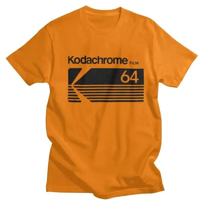 New Merch Fashion  Kodachrome Logo T Shirt Men Short-Sleeve Photographer T-shirts Summer Tee Tops Pure Cotton Oversized