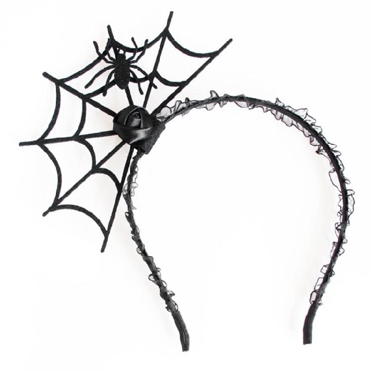 

Lace Spider Webs Headband Necklace Novelty Carnival Halloween Party Supplies