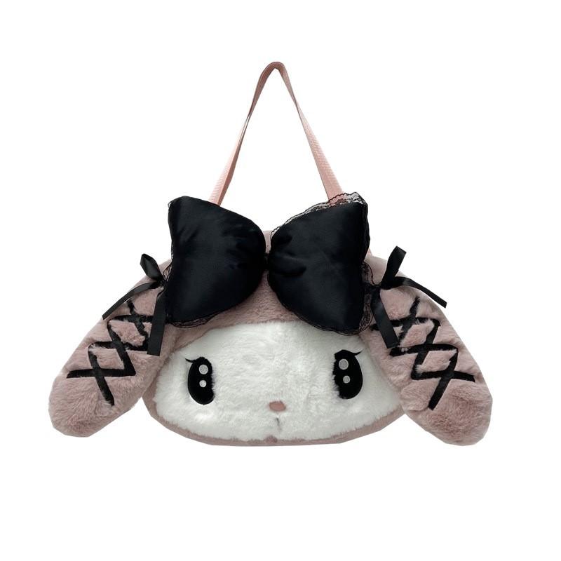 Kreskówkowa torba na ramię z pluszu Sanrio Kuromi My Melody o dużej pojemności do codziennego użytku