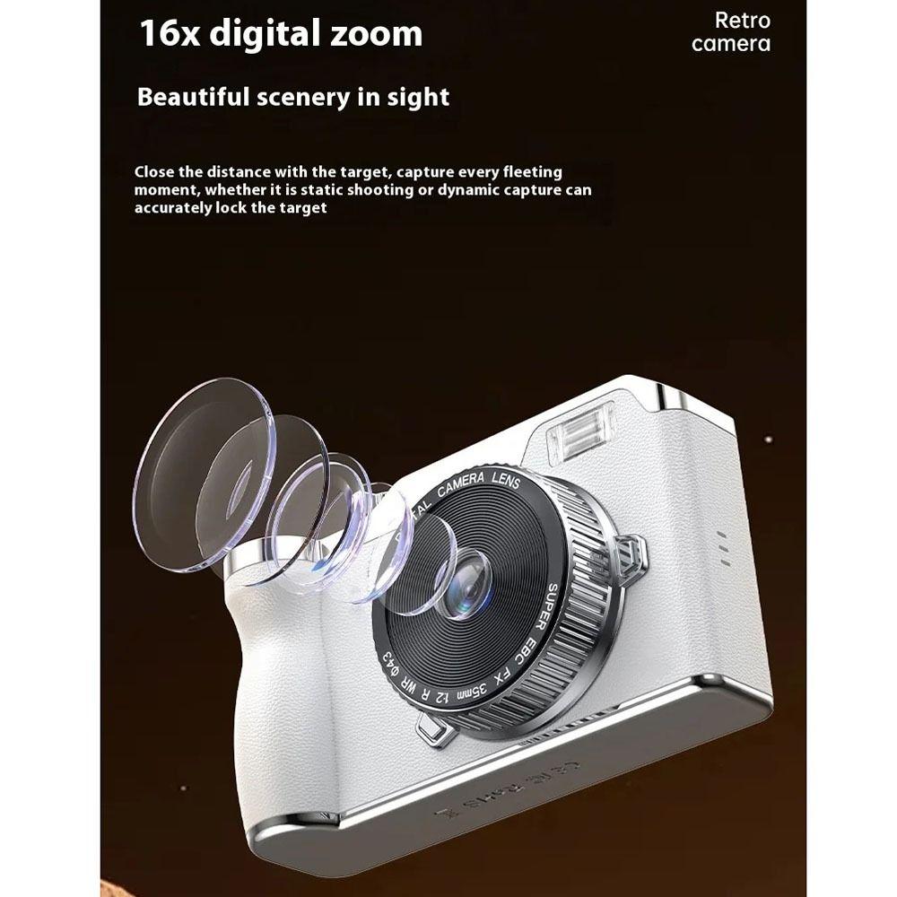 Front/Rear Dual Camera 4K HD Digital Camera 64MP Photography Video Camcorder  Selfie Photography