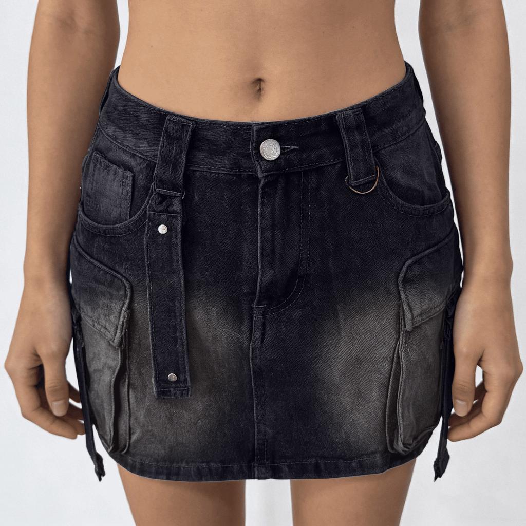 Womens Skirt High Waisted Stretchy Jean Skirts Casual Slim Fit Short Skirts