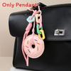 Miu Sweet Style Pu Leather Donut Bag Charm Keychain For Fashion Accessories