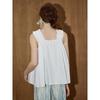 Coolhut Simple Pleated Ruffled Edge Age-Reducing Strapless Sleeveless Loose Elegant 2025 Summer Women's Tank Top
