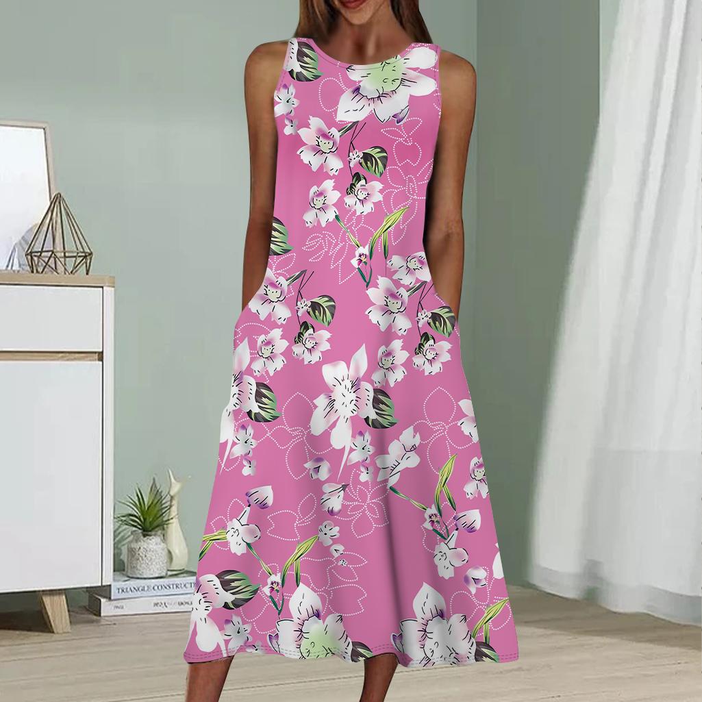 Летнее модное сексуальное платье без рукавов — фото 3