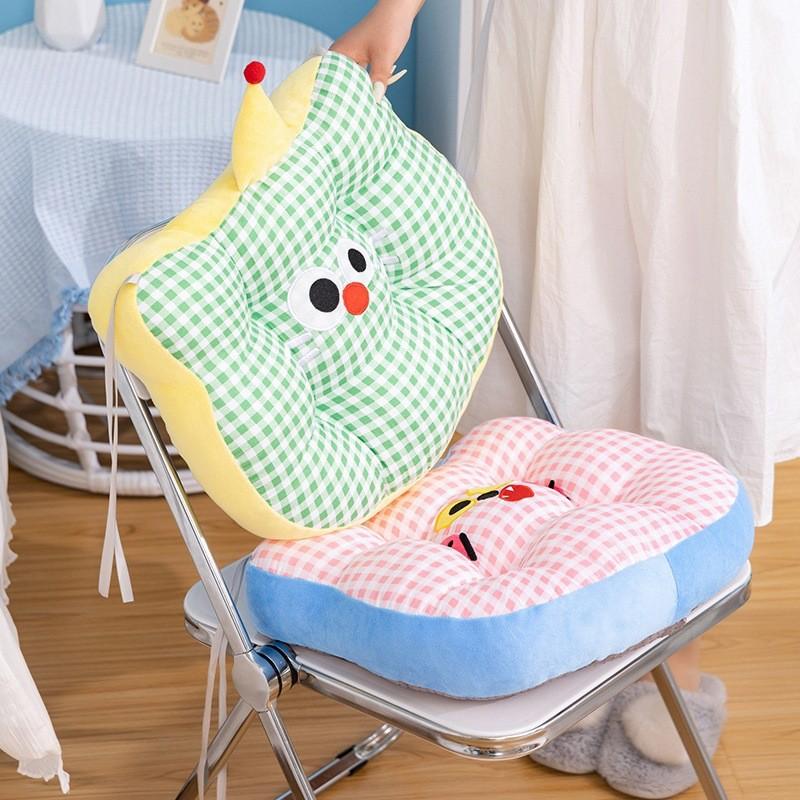 Birthday Hat Cat Lattice Pattern Plush Toy Cushion Cartoon Bedroom Decoration