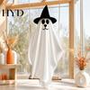Hanging Spooky Ghost for Halloween Outdoor Decoration, Cute Flying Satin White Decoration With Best Materials Home, Tree, Porch, Patio, Lawn, Garden,
