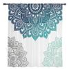 Mandala Farbverlauf Bohemian Blume Transluzente Vorhänge ideal für Wohnzimmerdekoration Fensteröffnung Vorhang Küchenbereich Tüll Voile Organza Vorhänge