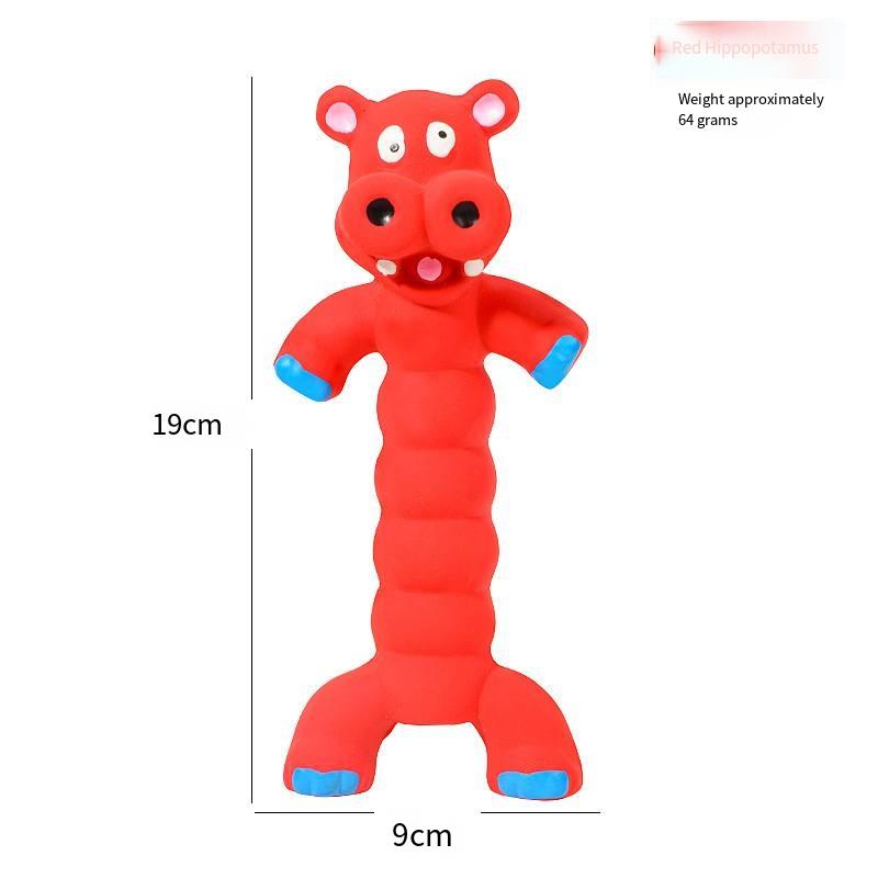 Quietschende Ente/Kuh aus Latex für Hunde – Kauspielzeug mit Geräuschfunktion für kleine und große Hunde – bissfest und interaktiv