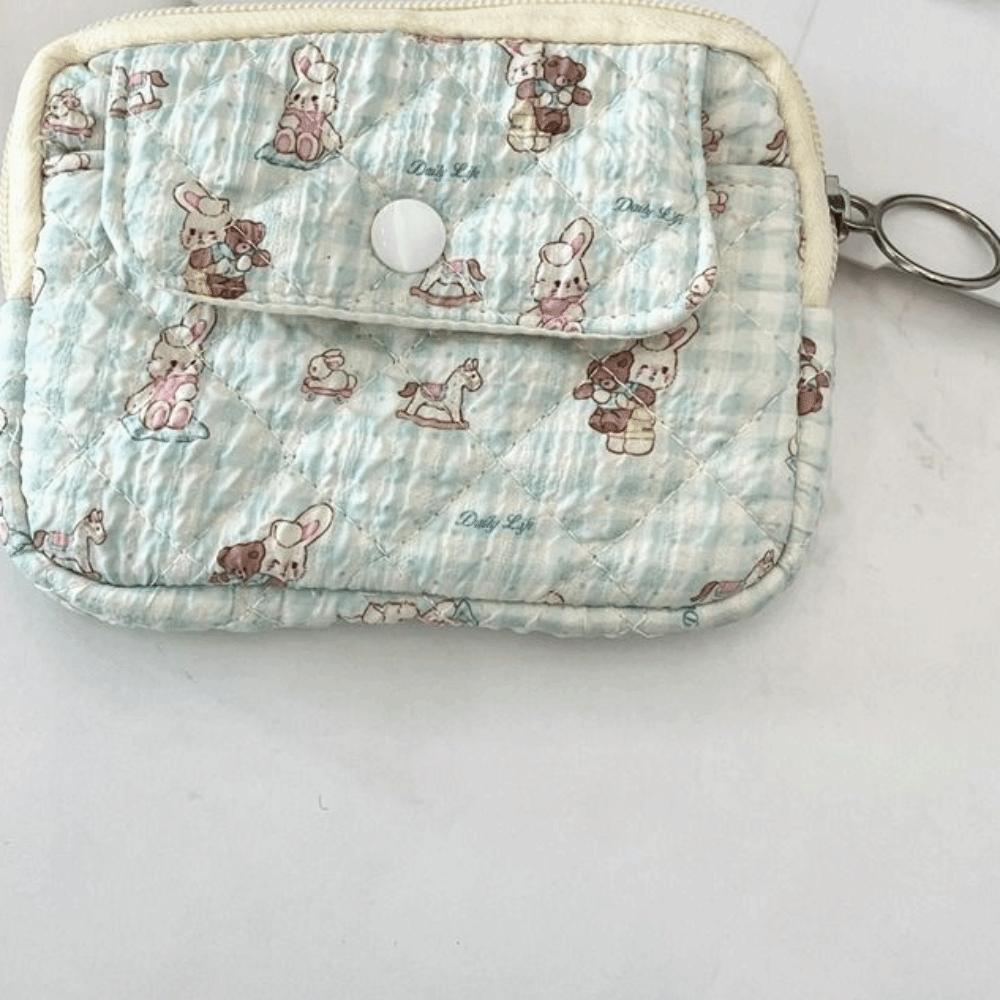 Korean Style Mini Canvas Coin Purse Multifuctional Cute Wallet Sanitary Napkin Storage Bag  Outdoor