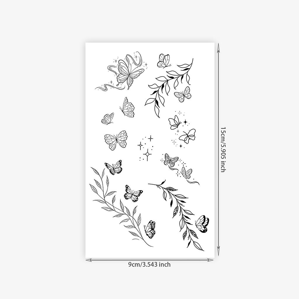 Wicker, Butterfly Finger Clavicle Small Pattern Tattoo Sticker Premium Sense Simple Tattoo Sticker