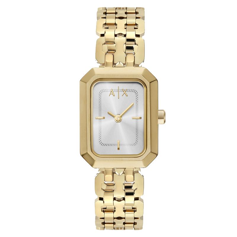 ARMANI EXCHANGEAE ARMANI Wrist Watch Quartz Movement Stainless Steel Strap Gold Dial Women s Watch AX5811 Silver Dial