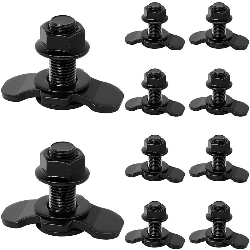 L Track Threaded Stud Fittings L-Track Threaded Double Stud Lug Fitting Tie Down, Used With L Track Rails For Truck Bed Or Trailer Cargo Control,