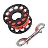 30m   98.43ft Scuba Diving Reel Aviation Aluminum With Double Ended Hooks Multi Purpose Finger Spool Reel Black
