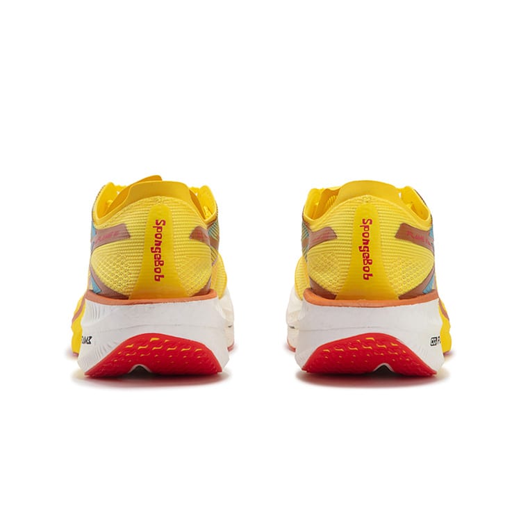 361 Flame 3 Lage top Volledige Lengte Koolstofplaat, Rubber Marathon Sprint Hardloopschoenen Unisex Geel 672432218F-1