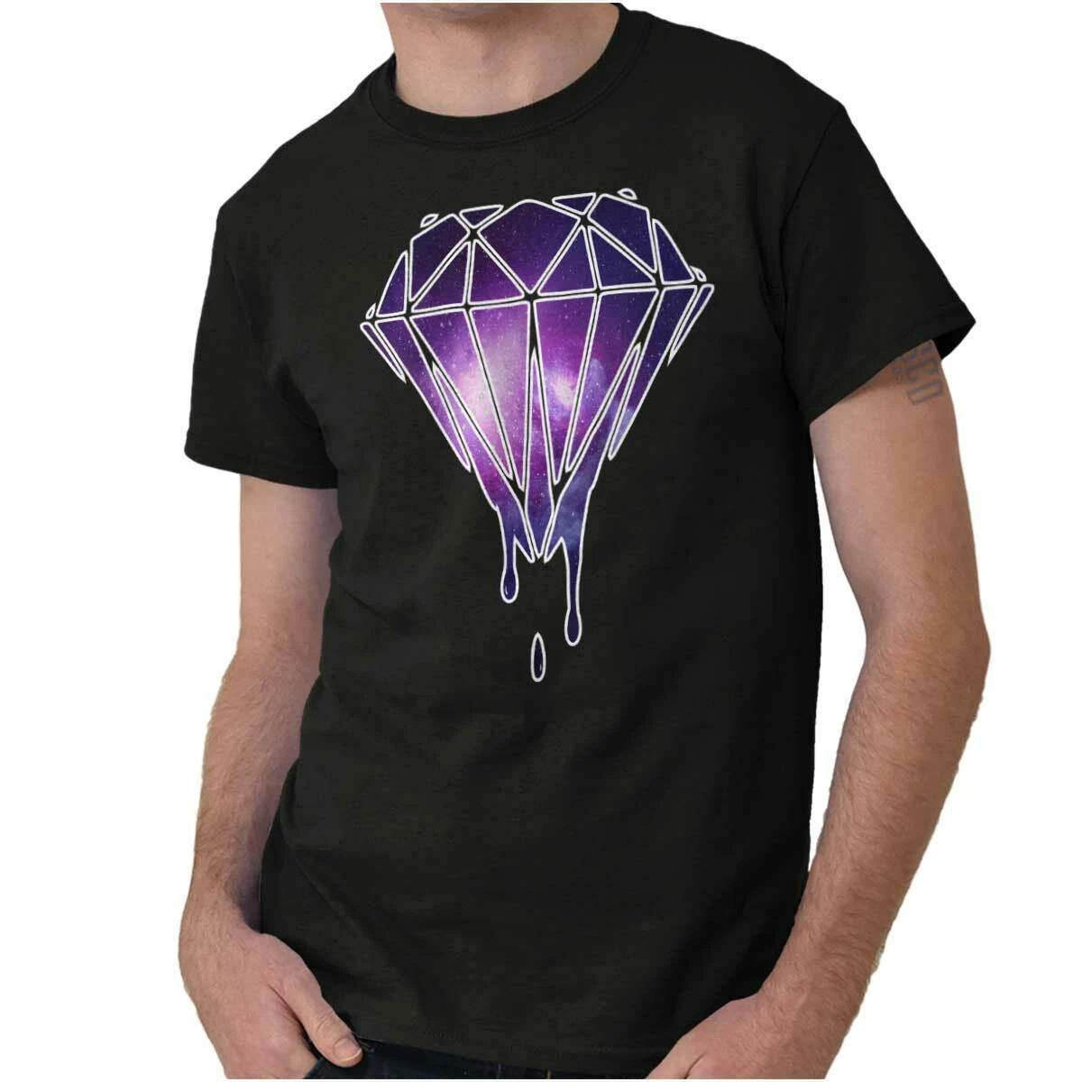 Outer Space Galaxy Melting Dripping Diamond Womens or Mens Crewneck T Shirt Tee XL