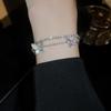 Zircon glass bead square love adjustable bracelet trendy fashion bracelet light luxury high-end jewelry women
