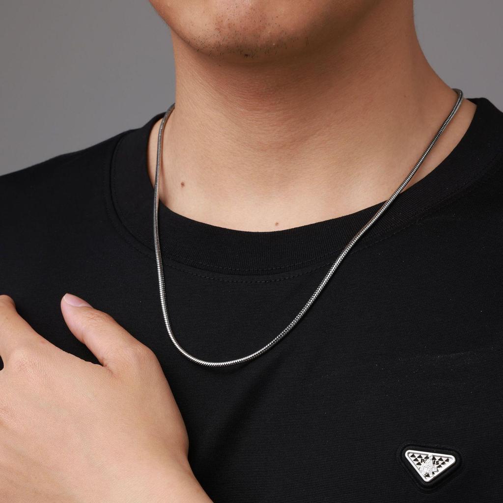 Men's Minimalist Titanium Steel Snake Chain Necklace