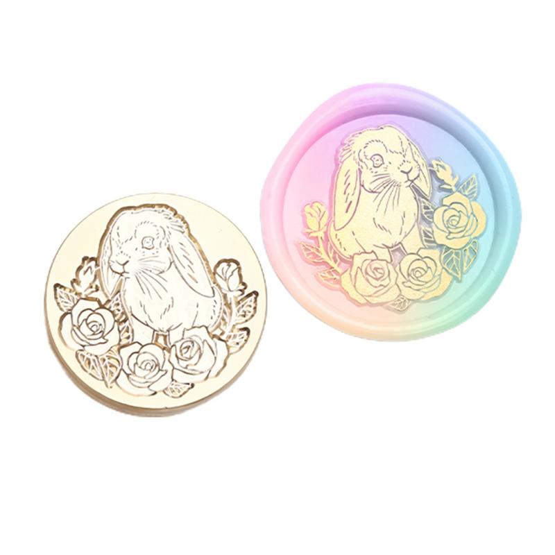 Cartoon Wax Stamp Replacement Head 11 Designs Round/Square/Rectangular for DIY Scrapbooking Card Making Sealing Envelope